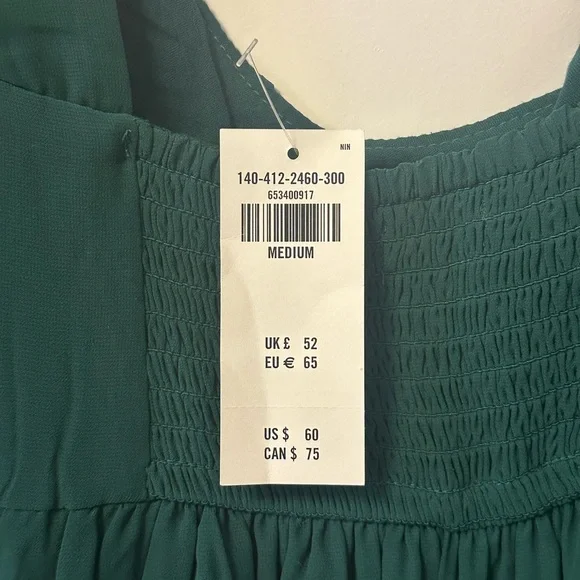 Abercrombie & Fitch Deep Green Puff Sleeve Blouse - Picture 5 of 5